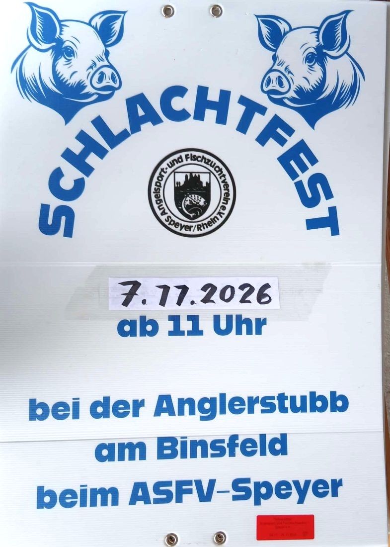 Vereinsmeldung ASFV Speyer - Schlachtfest 2026